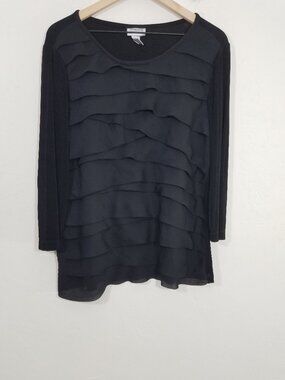 Travelers by Chico's Top Blouse Black Size 3